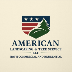 LocalSplash Landscaper logo with green-and-black house and tree graphics