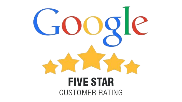 A google logo with five stars on it