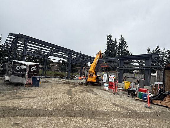 Double Black Construction site on Salt Spring Island, British Columbia.