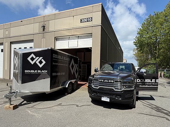 The construction team prepares the tools and materials needed for a new VMAC job.