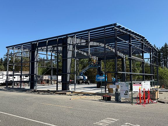 PEMB framing at British Columbia project site