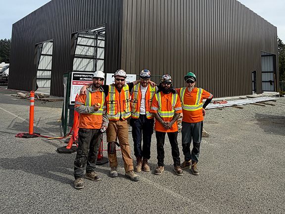 Double Black Construction skilled trades team at VMAC project site in Nanaimo.