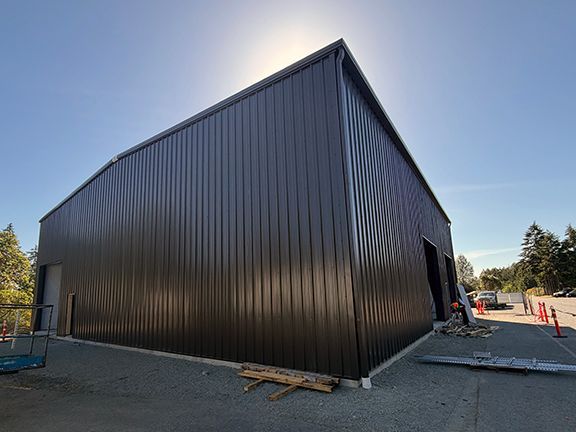 Sun shines behind a brand new PEMB project