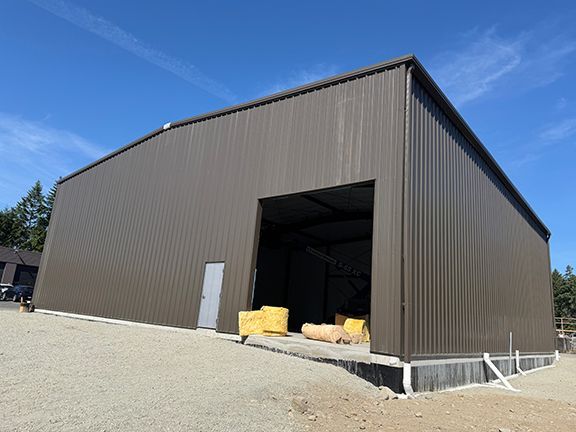 Exterior look of a finished PEMB construction project.