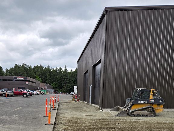 Completed VMAC metal building project in Nanaimo, BC