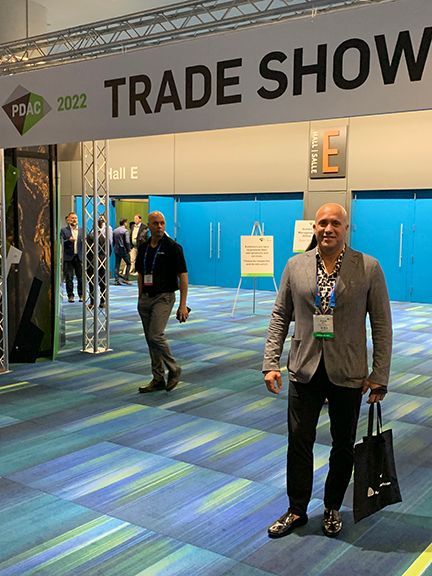 Frank Melo attends PDAC trade show.