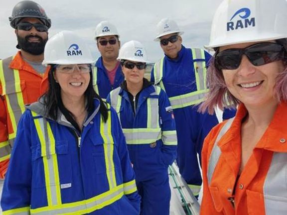 RAM Engineering team visits completed jet fuel pump facility at YVR.
