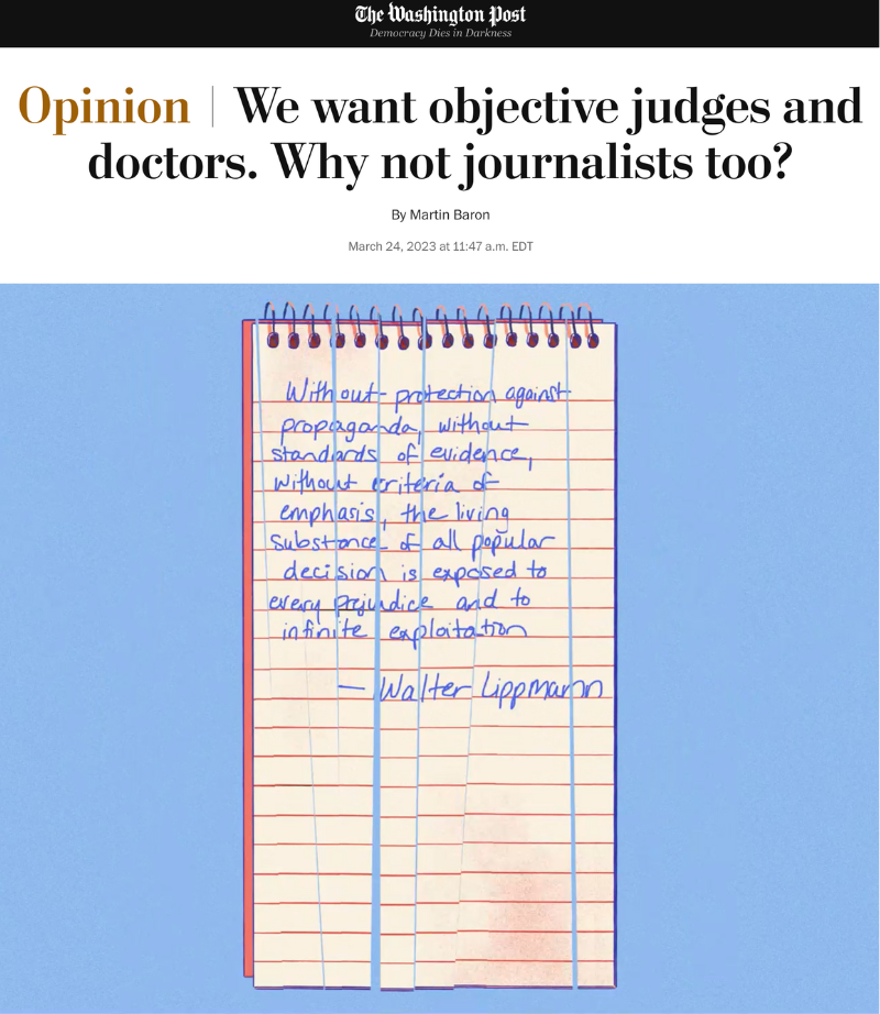 A washington post article about objective judges and doctors