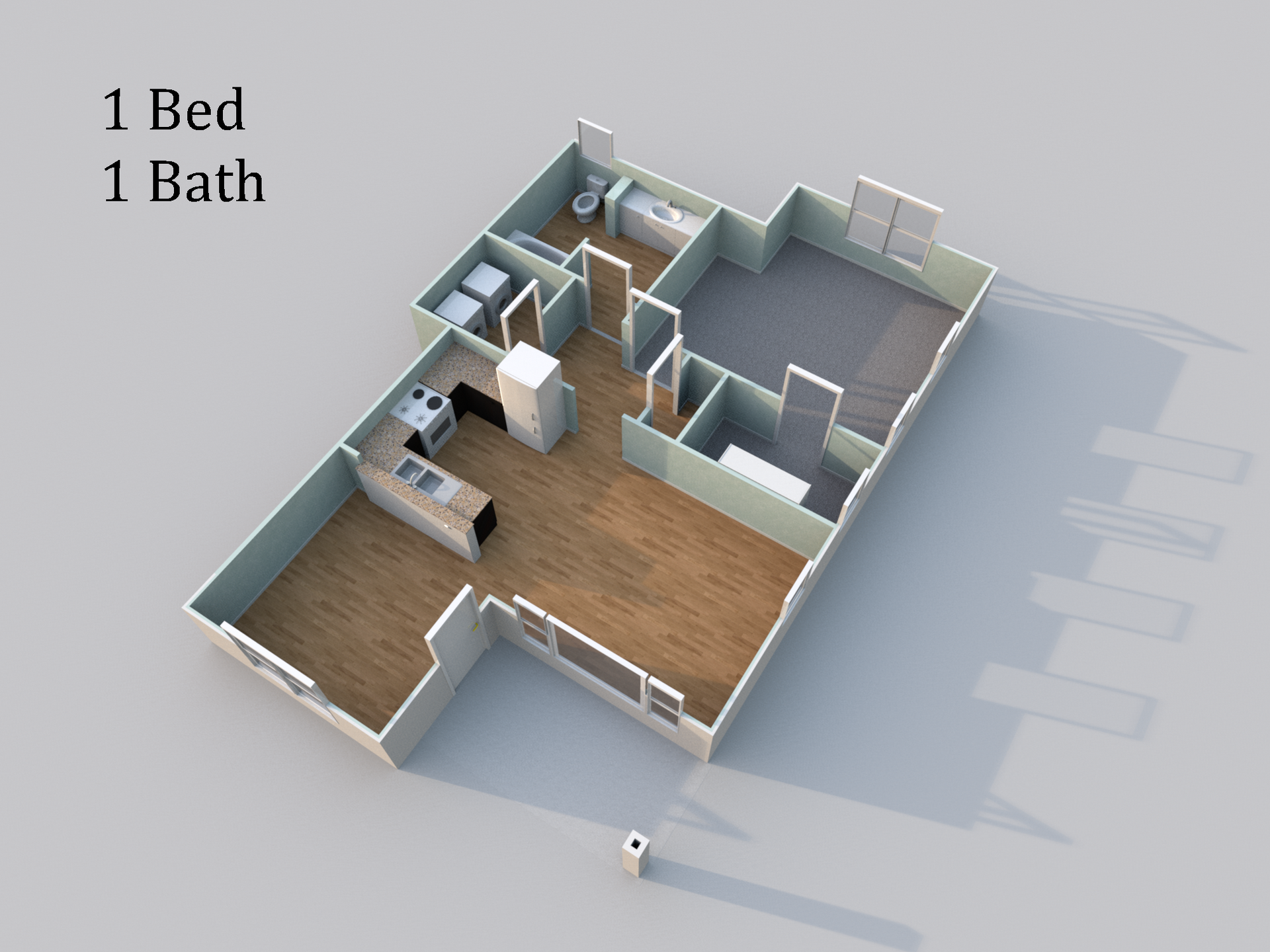 Floorplans for rental apartment layout