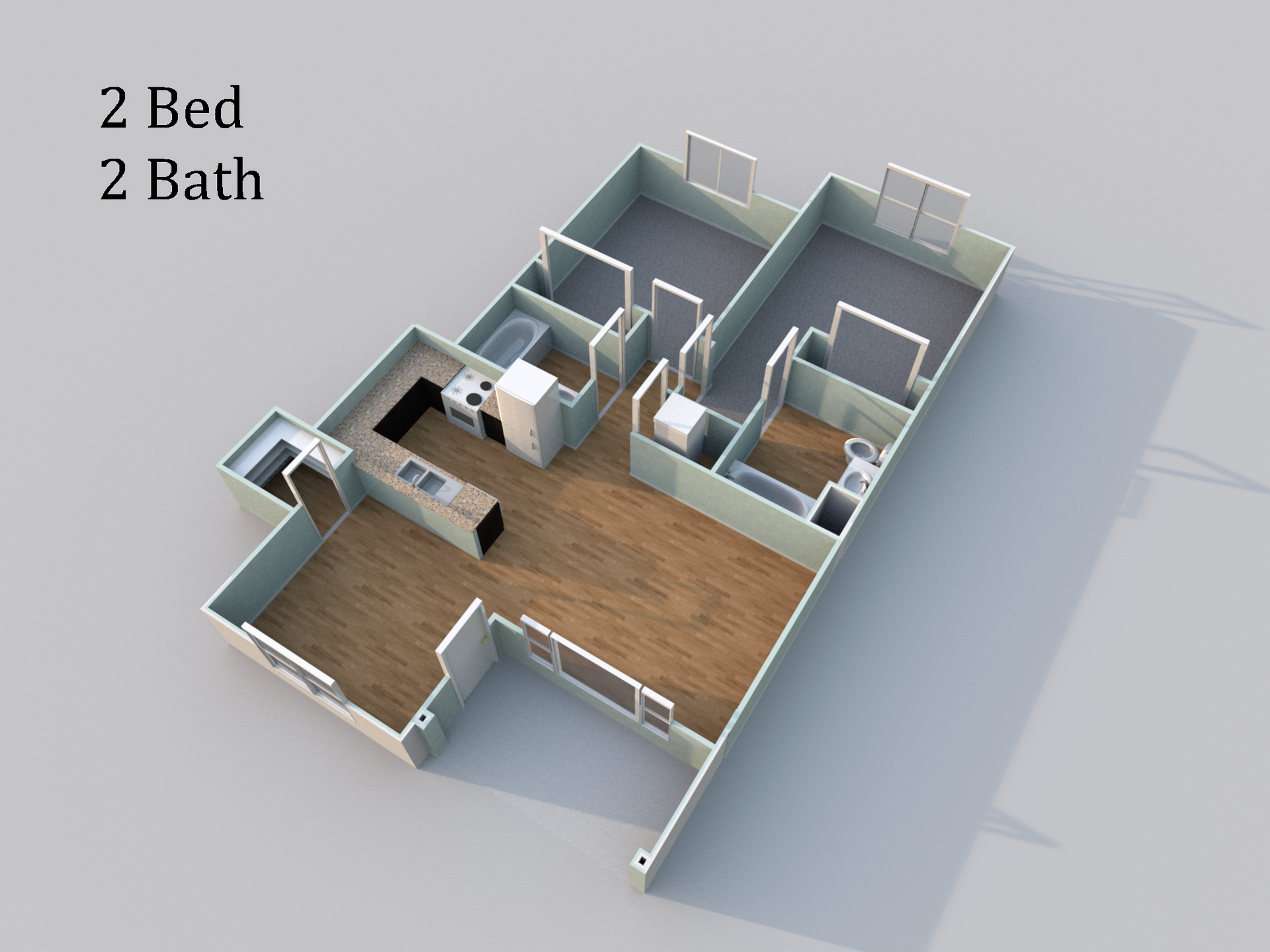 Floorplans for rental apartment layout