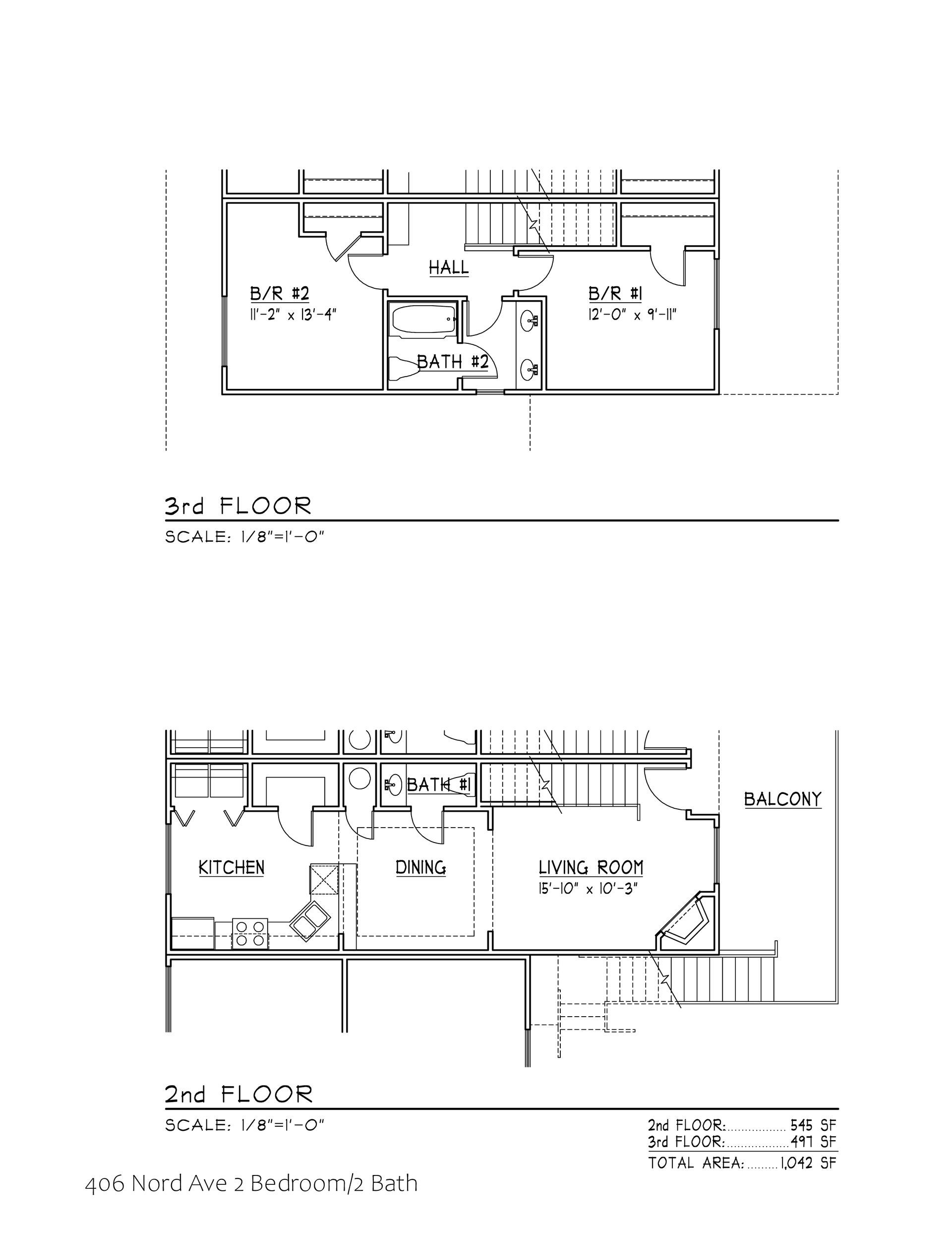 Floorplans for rental apartment layout