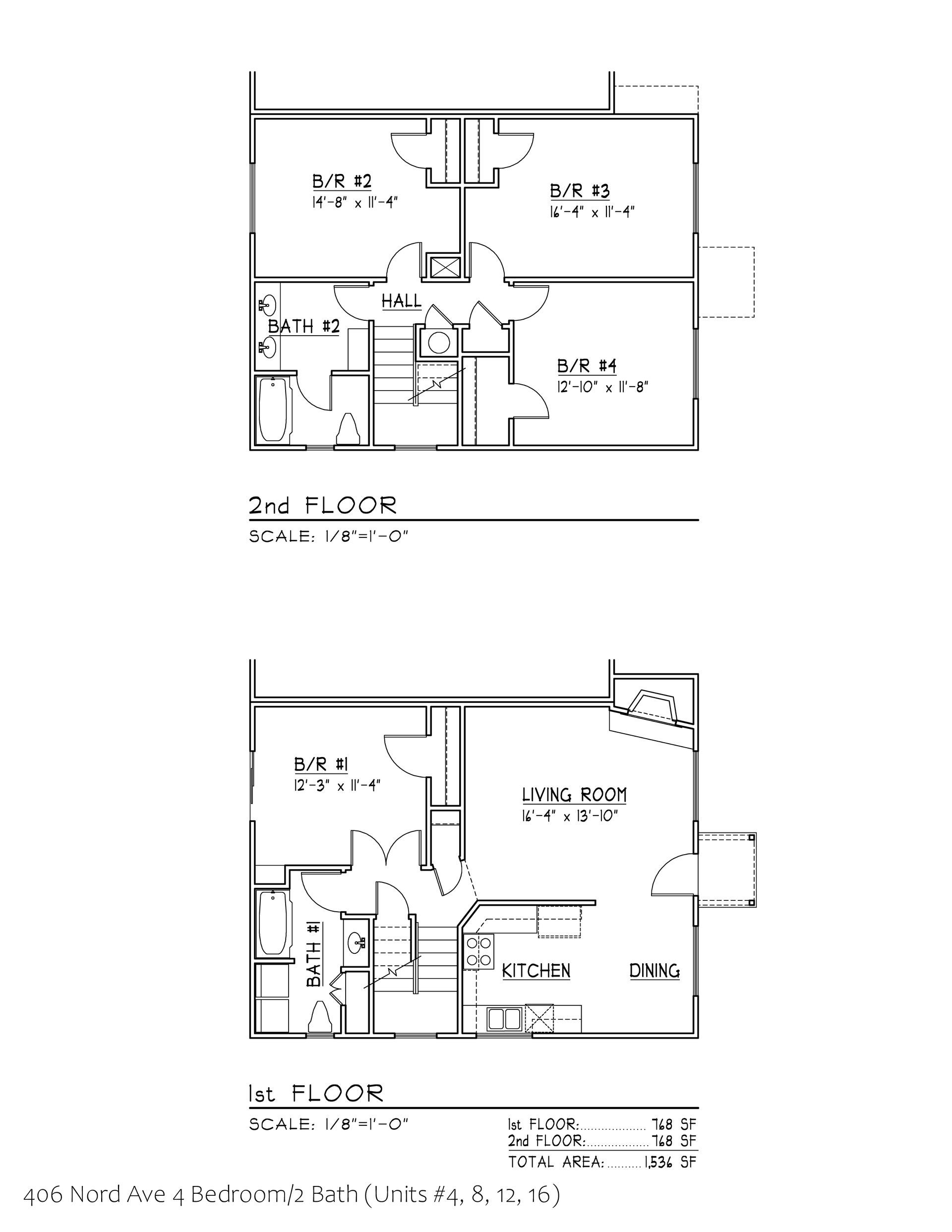Floorplans for rental apartment layout