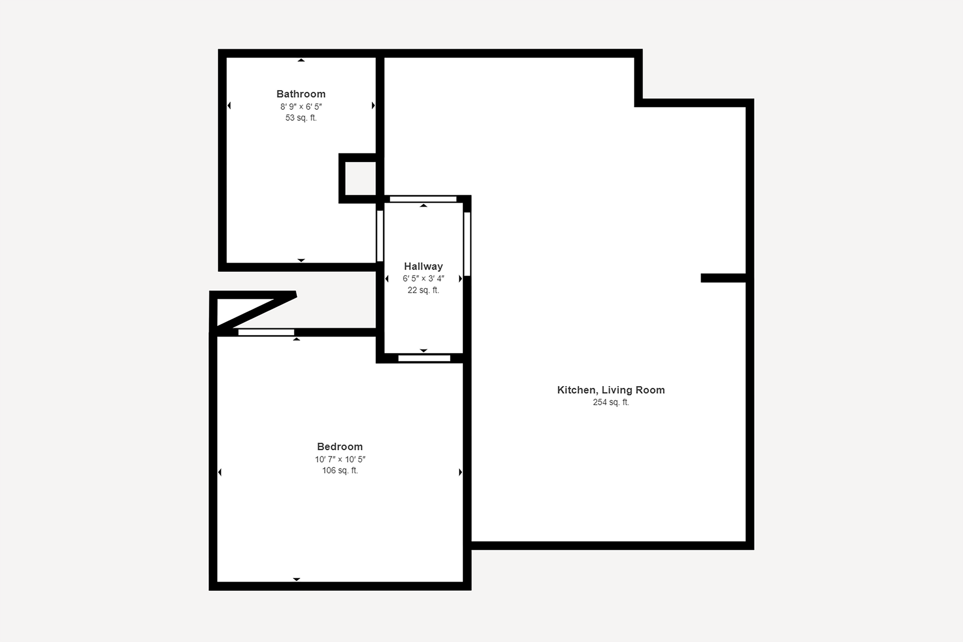 floorplan 6387 Oak Way, Unit A