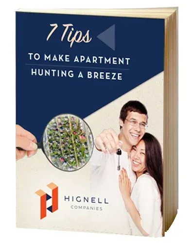 A book titled 7 tips to make apartment hunting a breeze