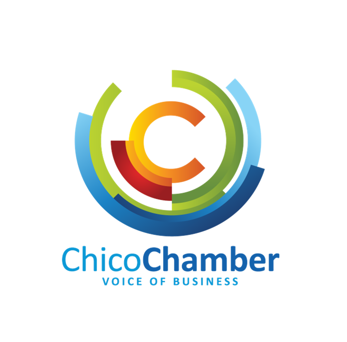 the logo for city of chico chamber of commerce 