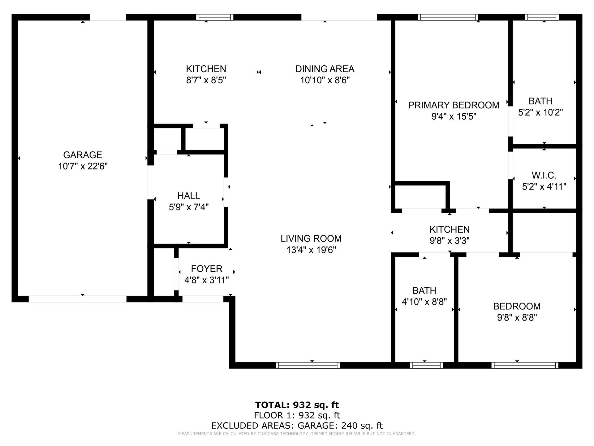 Floorplan for an apartment