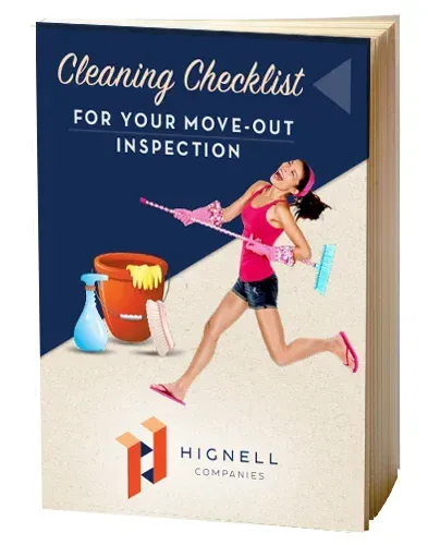 A book titled cleaning checklist for your move-out inspection