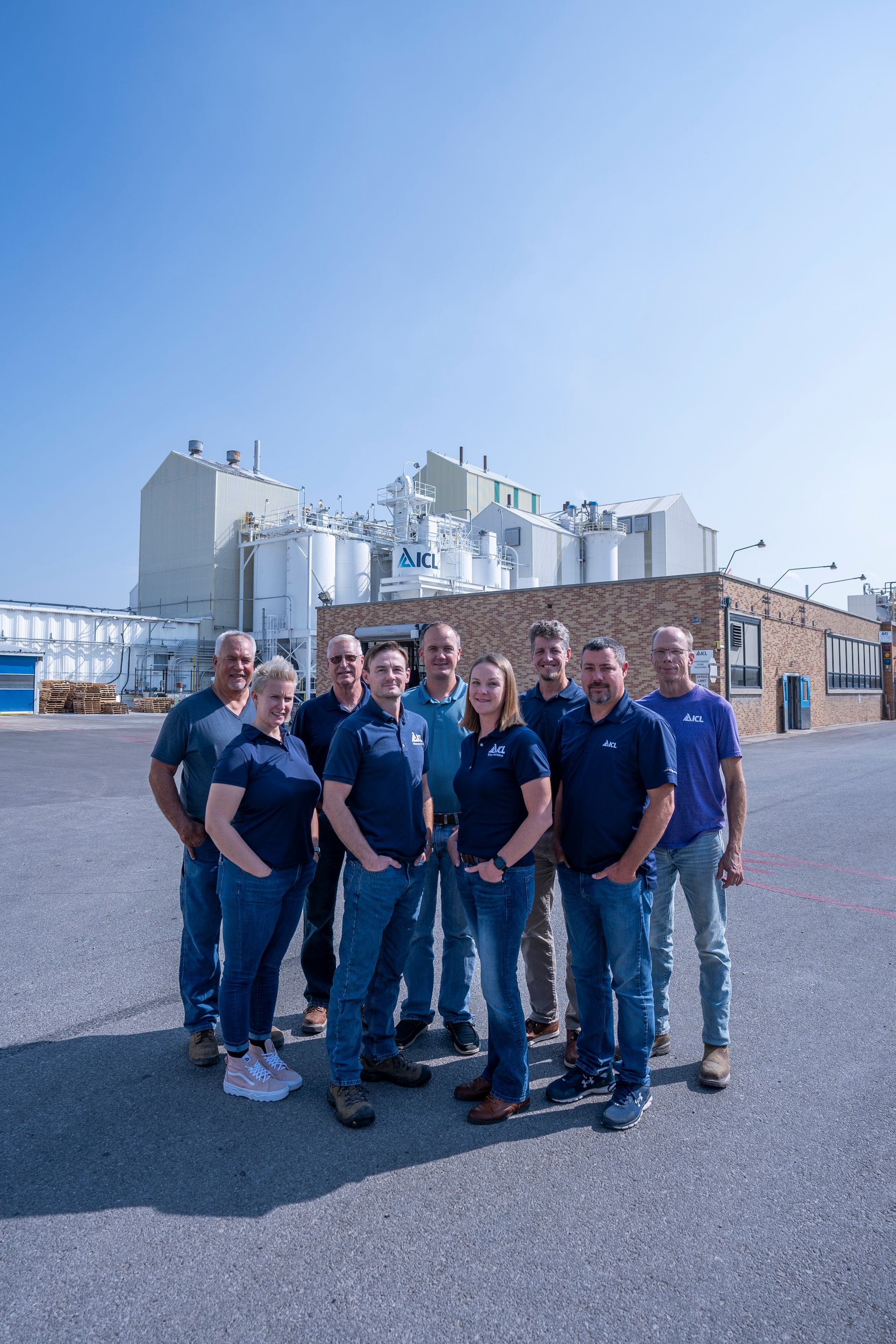 Professional photograph of employees of ICL Lawrence taken by KMG.
