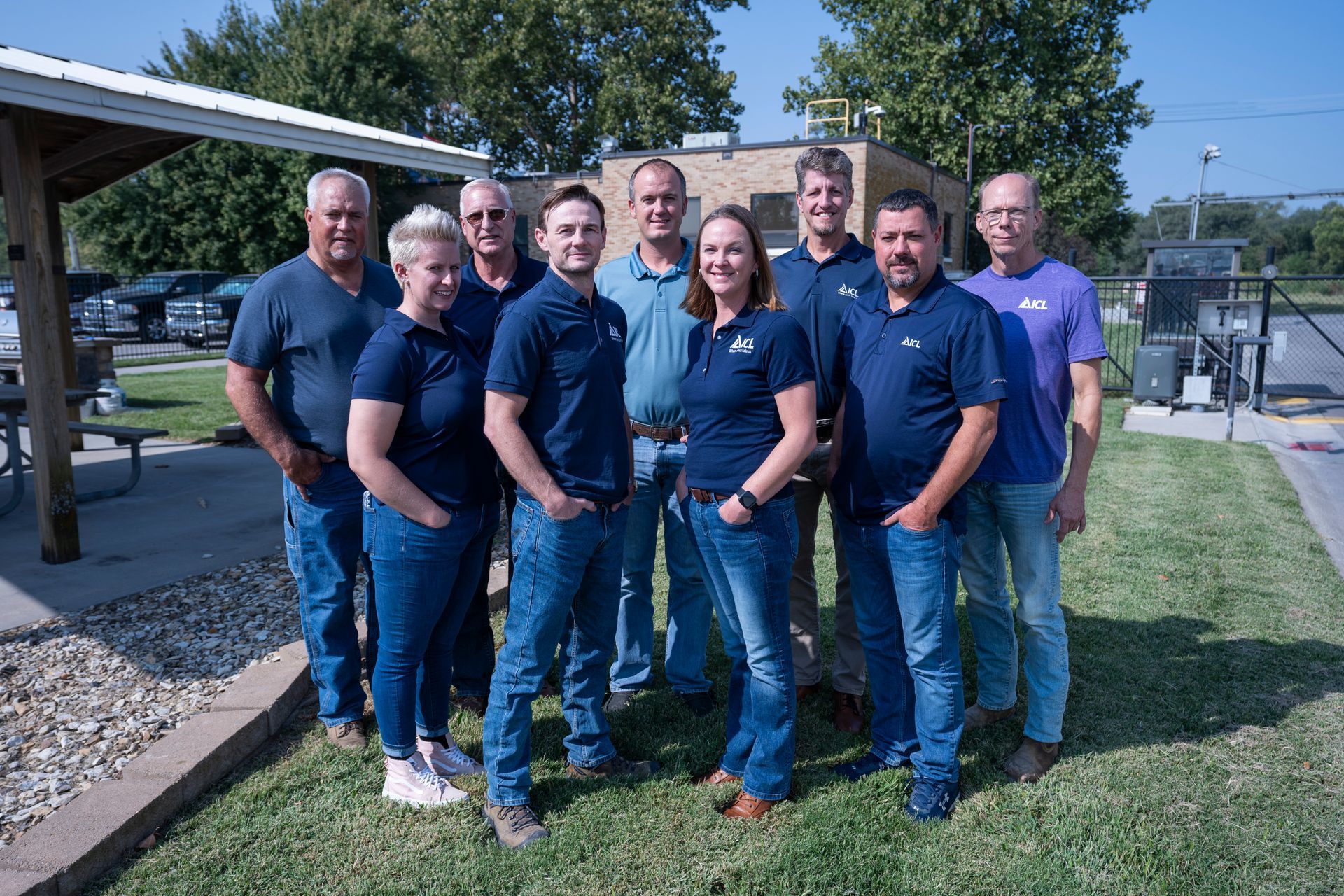 Professional photograph of employees of ICL Lawrence taken by KMG.