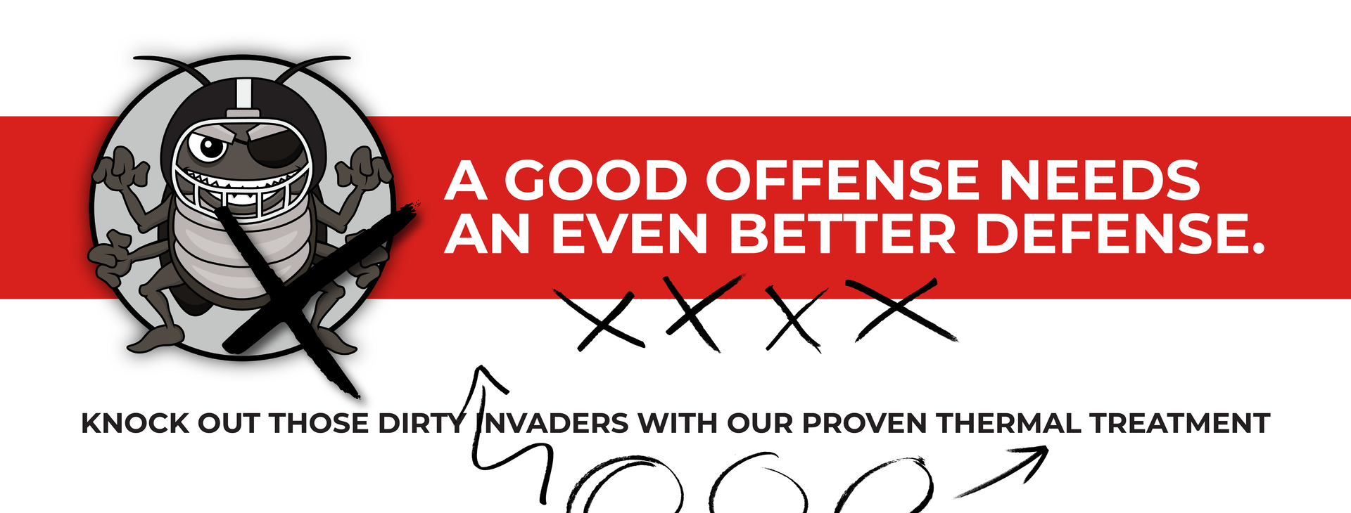 professional advertisement made by KMG for SOS Pest Control.