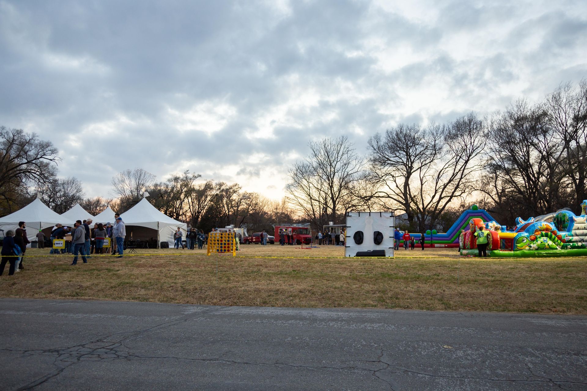 Professional photograph of a party in a park.