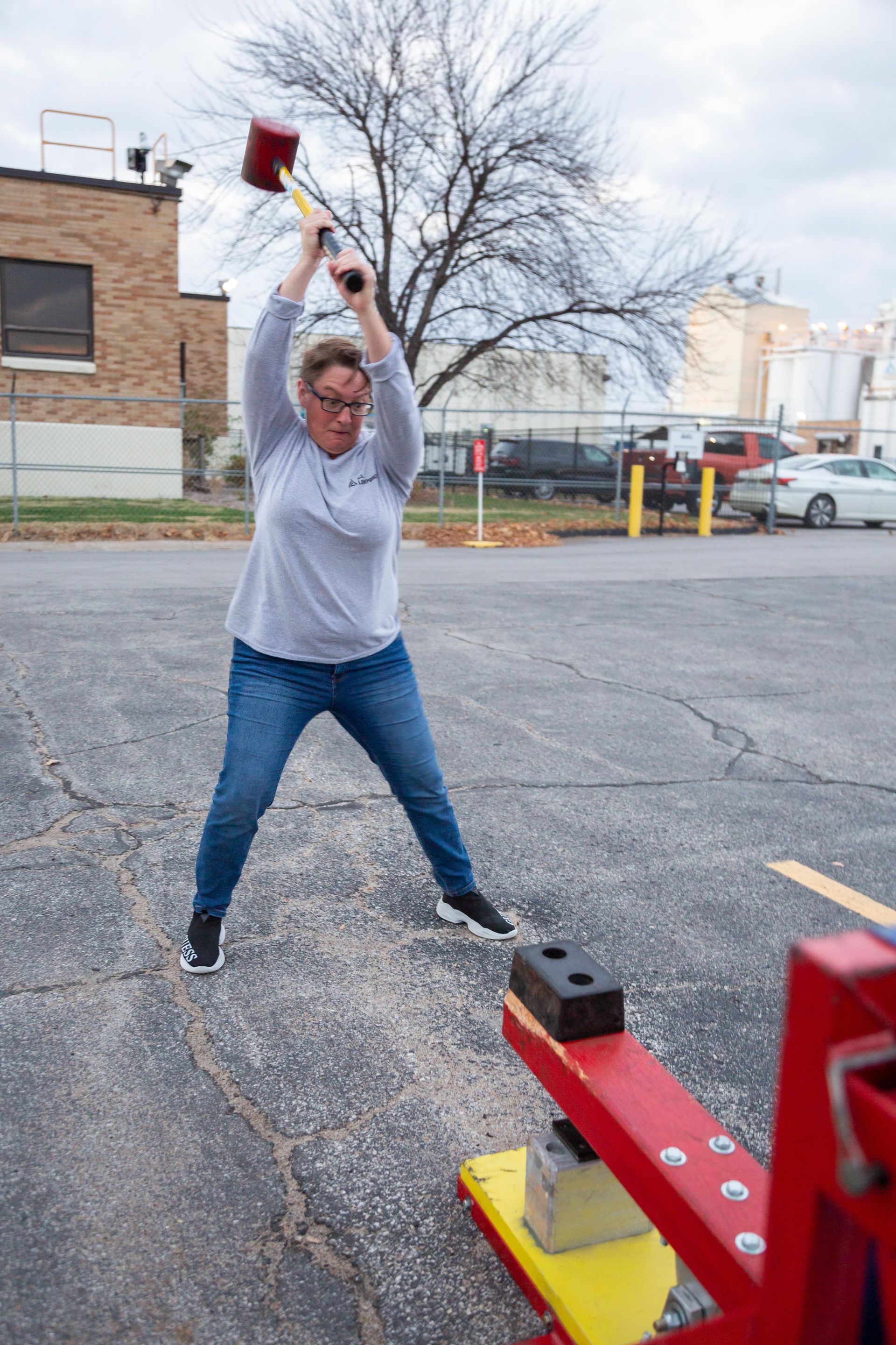 Professional photograph of a woman playing ball.