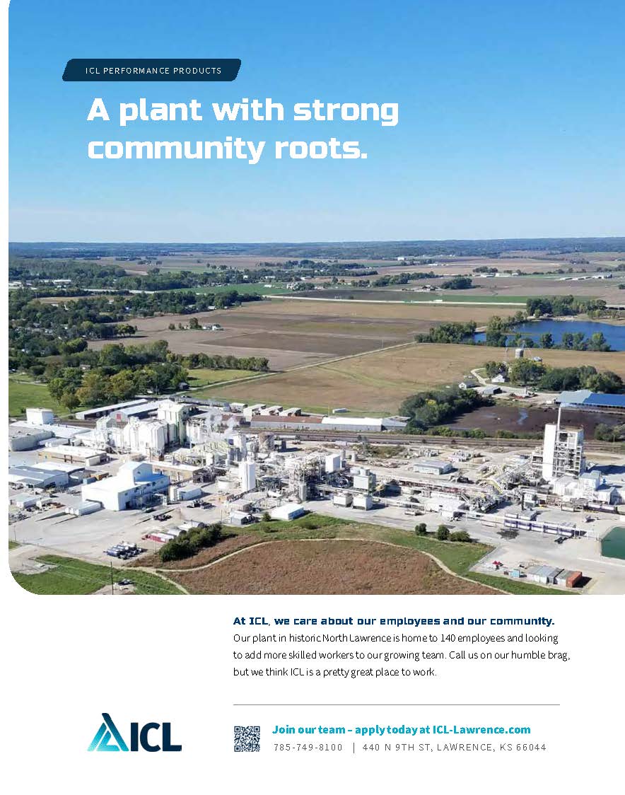 an aerial view of icl - a plant with strong community roots .