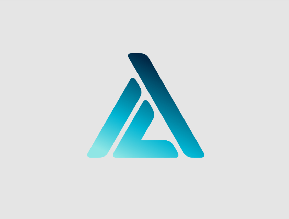 a blue letter a on a white background