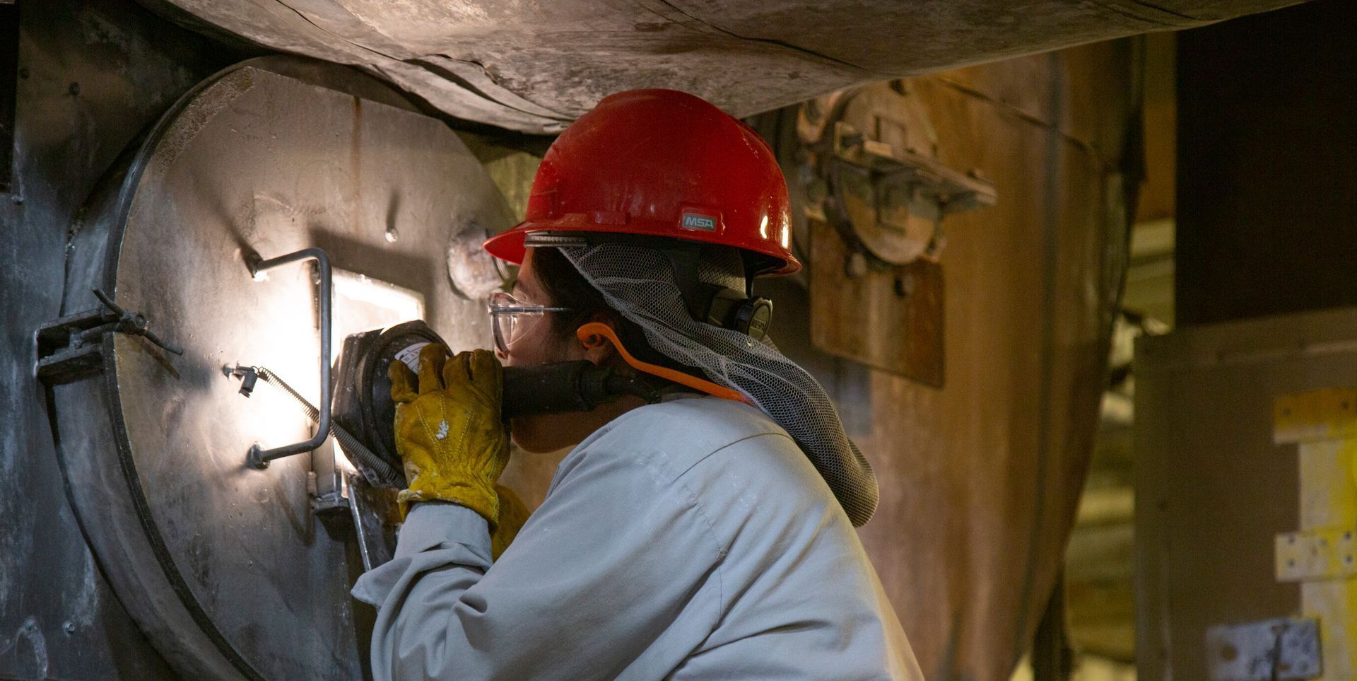Professional photograph of a skilled worker who is hard at work.
