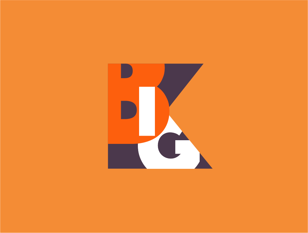 a logo for a company with the letter k in orange and blue .