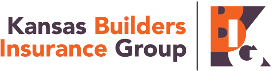 the kansas builders insurance group logo is orange and black .