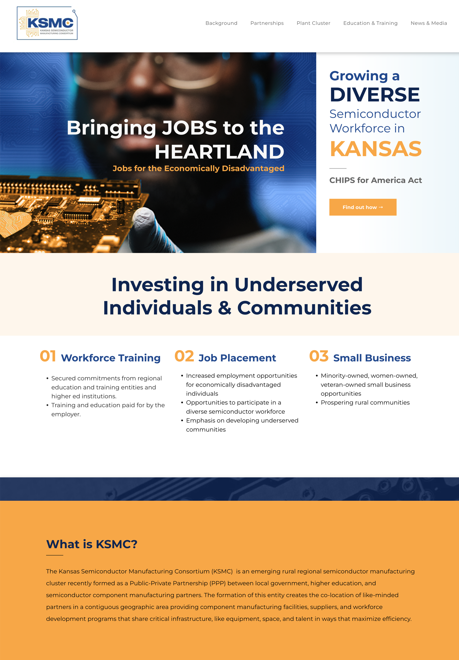 Professional advertisement for KSMC made by KMG.