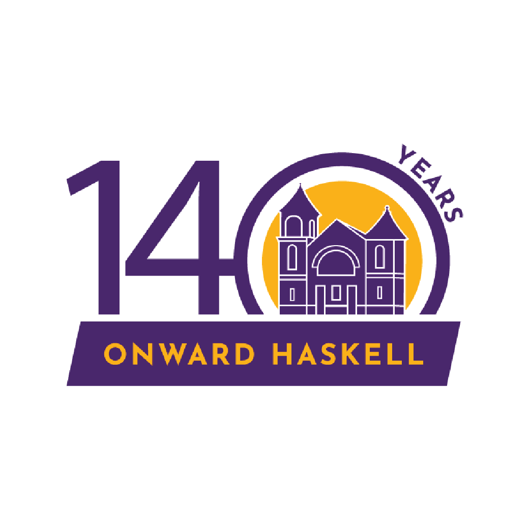 140th Anniversary logo for Haskell University  made by KMG.