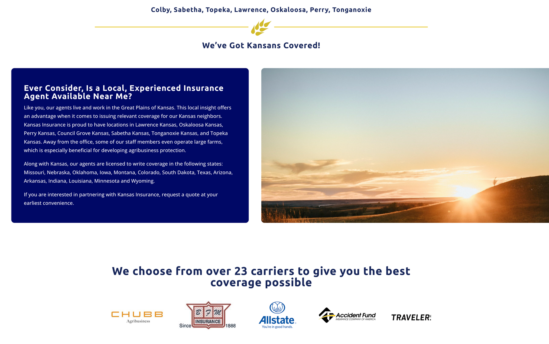 Professional Advertisement for an insurance agency.