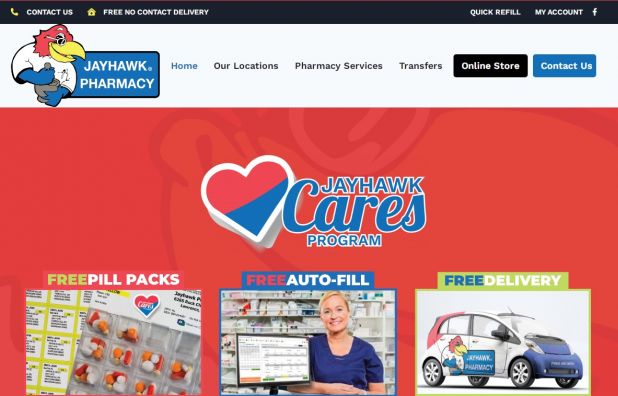 Screenshot of a website made by KMG.