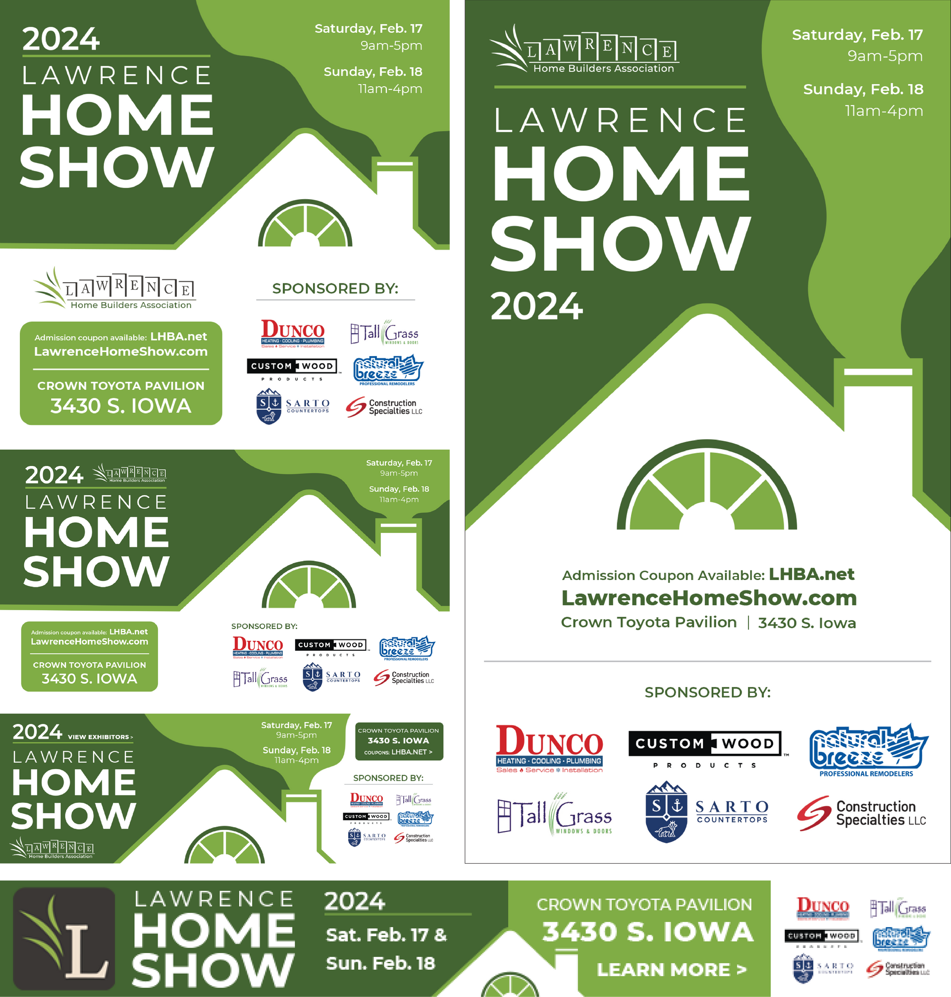 Professional advertisement of Lawrence Home SHow made by KMG.