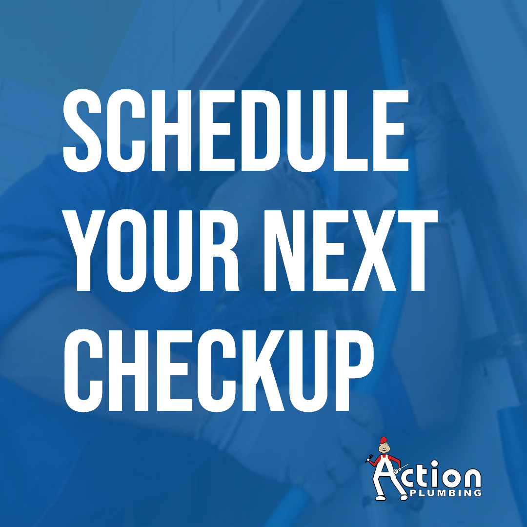 a blue sign that says schedule your next checkup