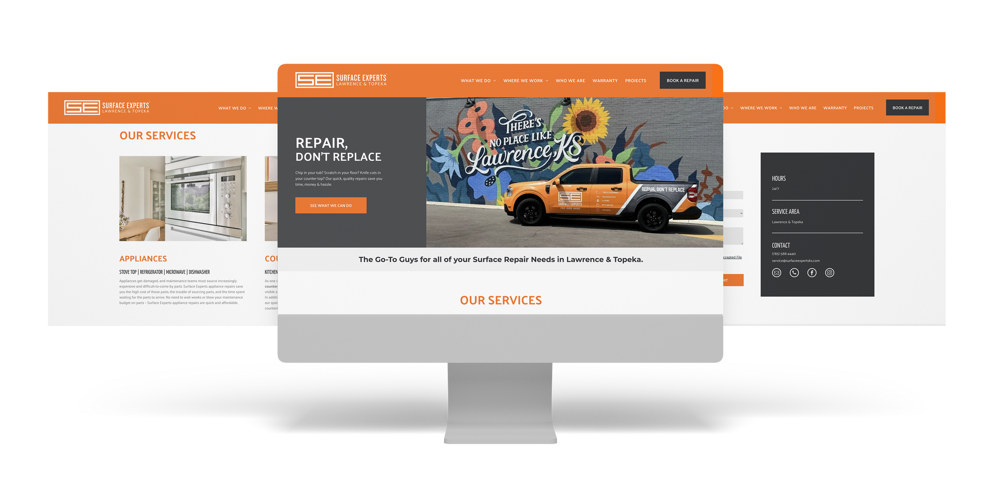 Professional Advertisement for Surface Experts made by KMG.