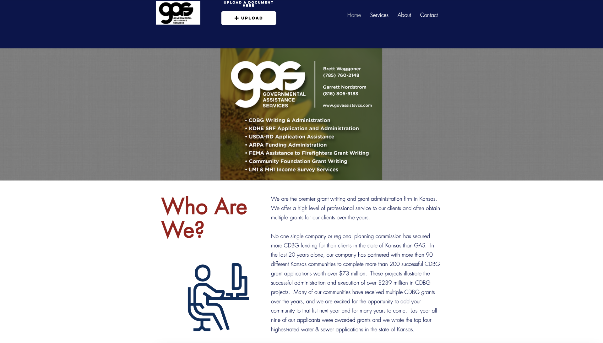 Professional advertisement for a gas company.