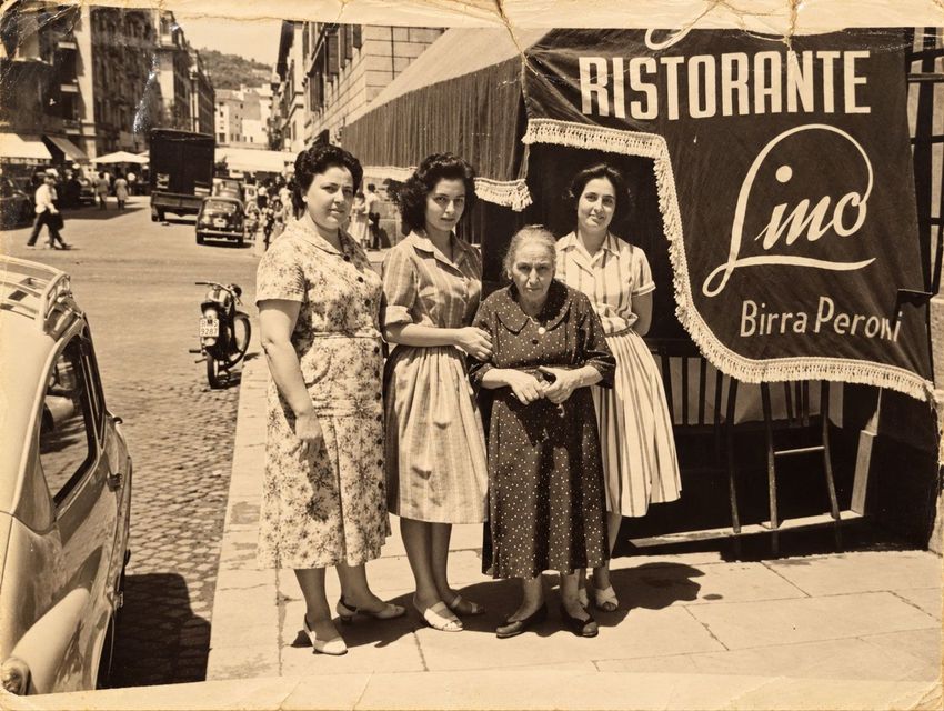 foto storica dei proprietari Taverna Lino