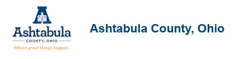 Ashtabula County, Ohio logo: dark blue 