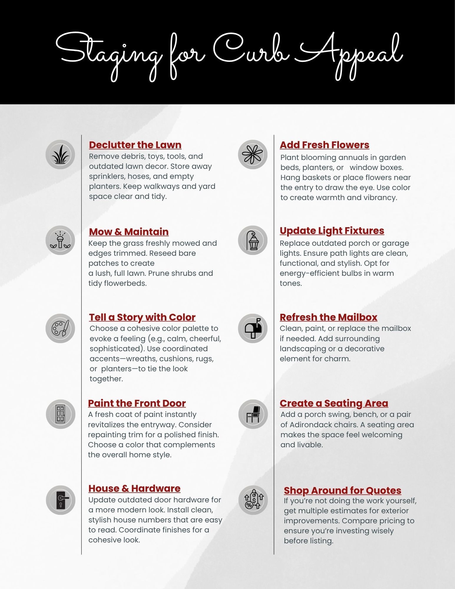 Infographic titled “Styling for Curl Appeal” with 8 tips for curly hair care on a light background.
