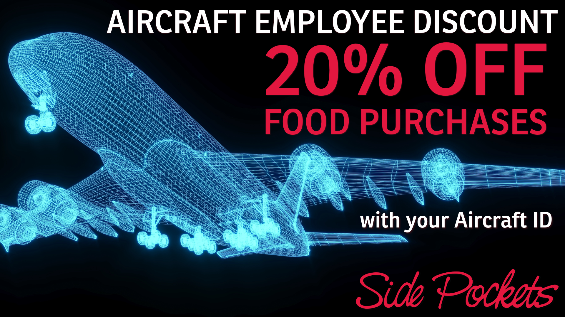 An american flag with a military discount on food purchases at Side Pockets Wichita