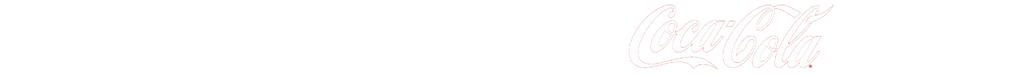 white letters on gray that say proud to serve coke products
