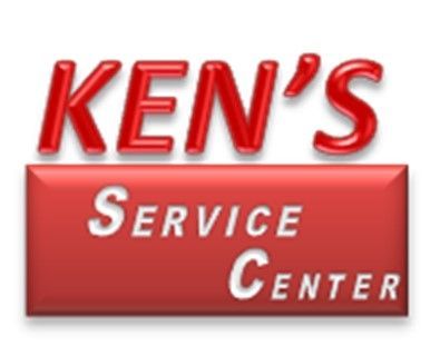 Red Ken’s Service Center logo on a red rectangular sign