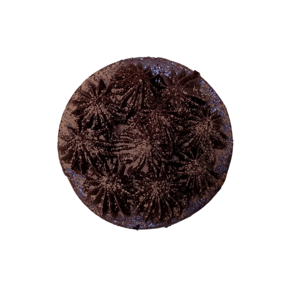 Tarta de queso y chocolate con picos de glaseado de Azúcar y Cacao