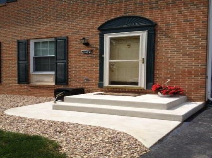 concrete entryway