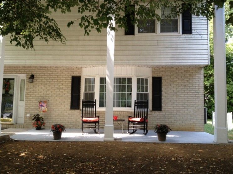 concrete porch