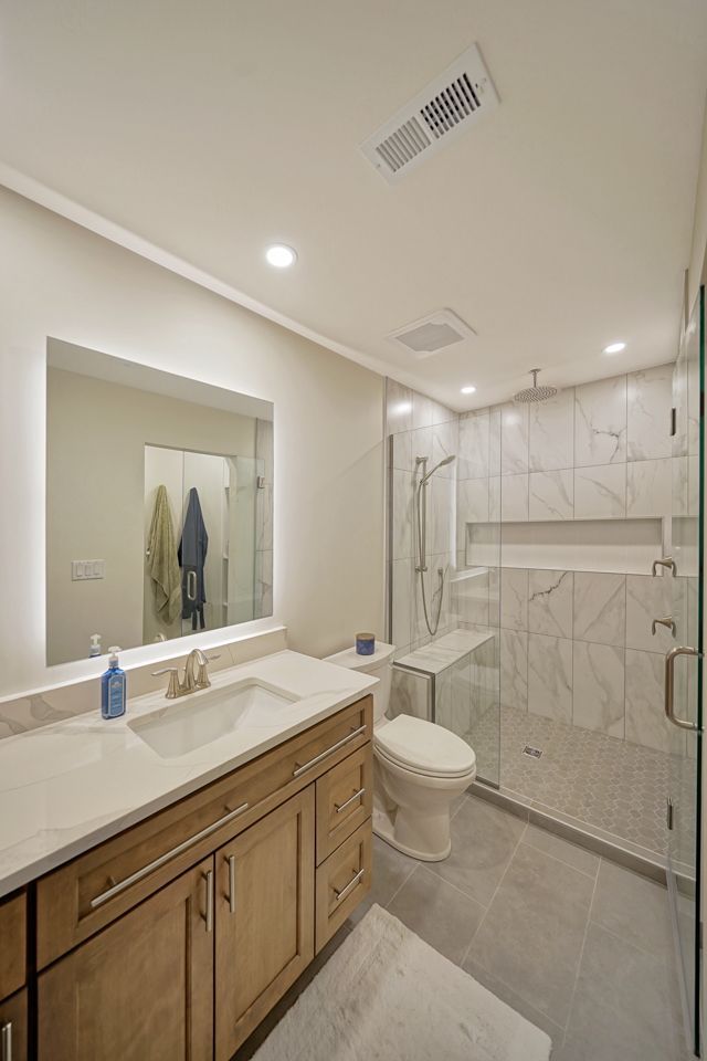 Wide Angle Bathroom with Mirror - Lincoln, NE - SkyLimit Remodeling