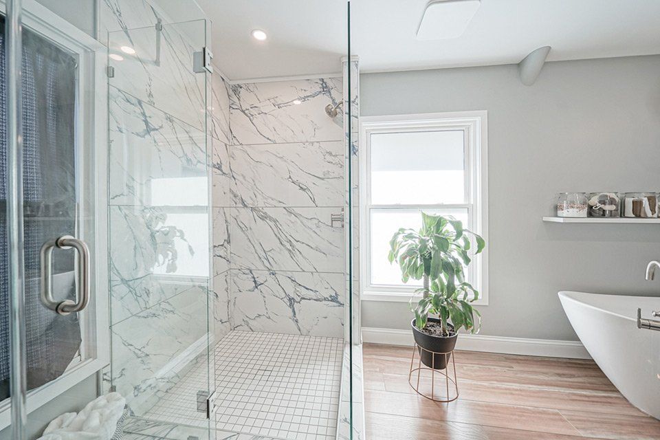 Large remodeled bathroom